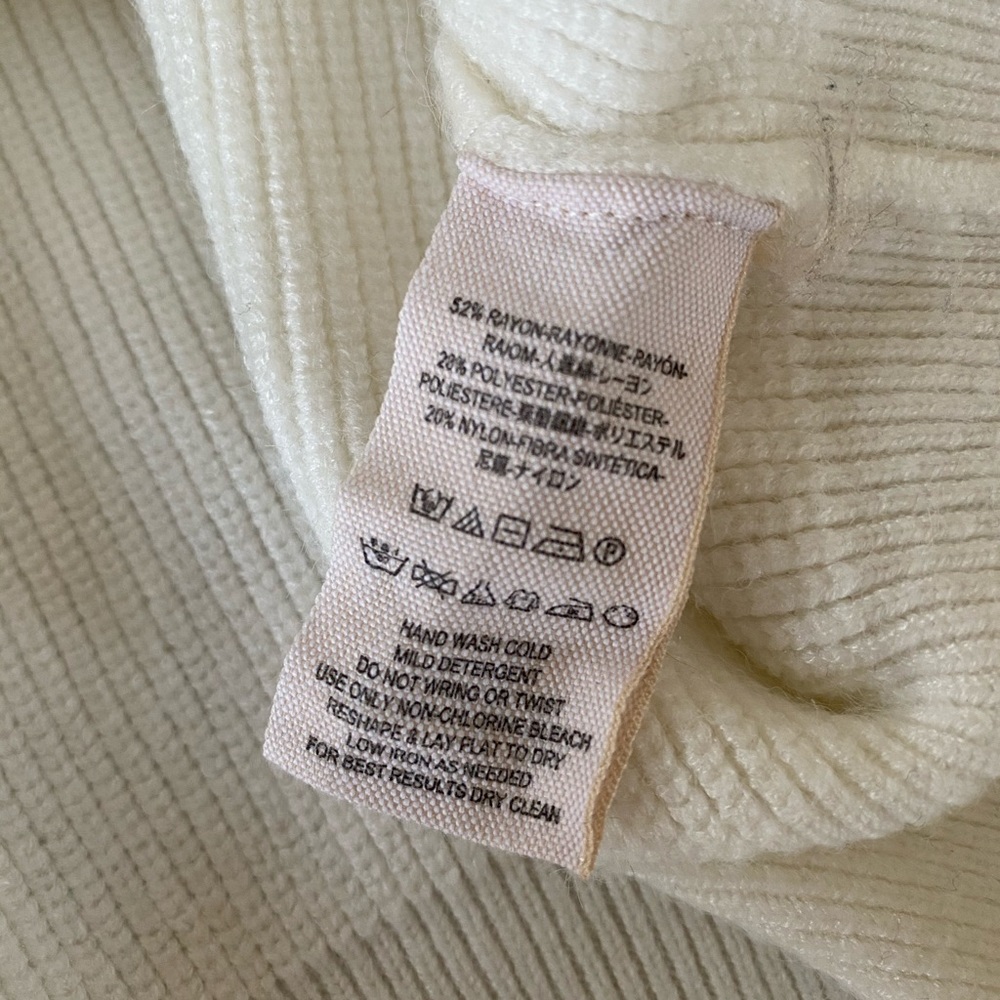 Free People Creamy White Slouchy Ribbed Sweater - Picture 12 of 12